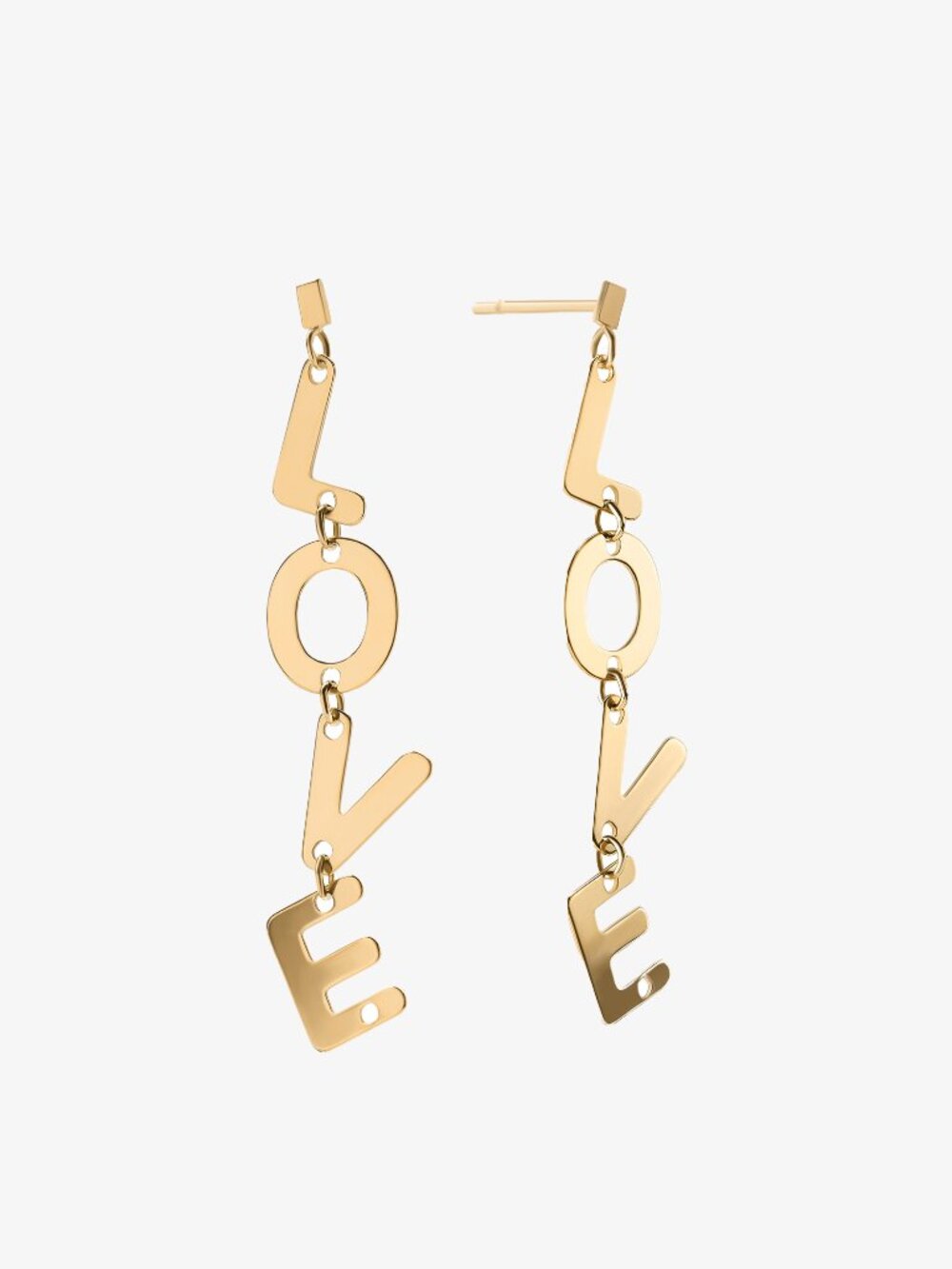 LANA Love Chain Dangle 14K Gold Earrings